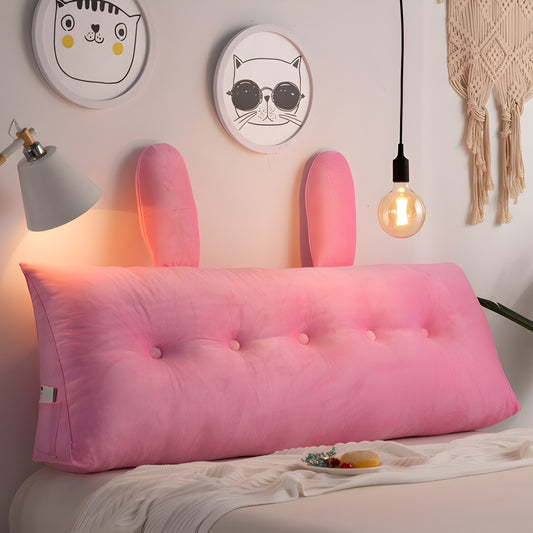 COJIN PRISMA CON BOLSILLO  PORTA CELULAR EN TELA MONTREAL CON OREJITAS